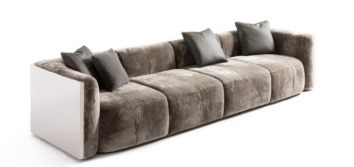 Sofá modular Later da Fendi Casa, apresentando um design arredondado e elegante.